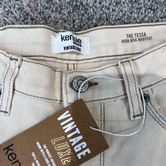 NWT! Kensie The Tessa High Rise Bootcut Women’s Size 10/30 In Cream - Picture 4 of 12